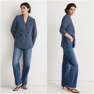 MADEWELL The Rosedale Blazer In Crepe Nighttime